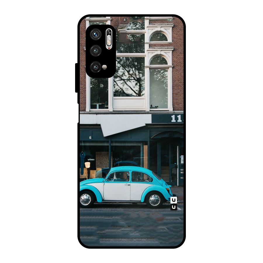 Mini Blue Car Metal Back Case for Poco M3 Pro 5G