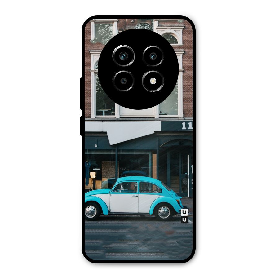 Mini Blue Car Metal Back Case for Realme 13 Pro