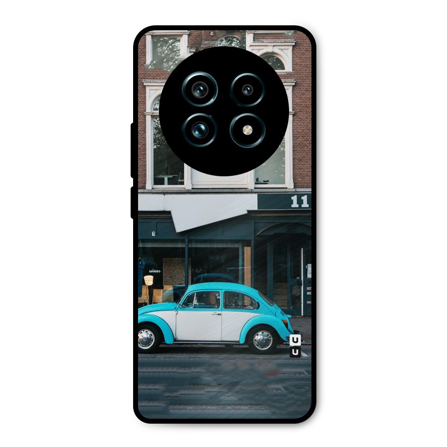 Mini Blue Car Metal Back Case for Realme 13 Pro Plus