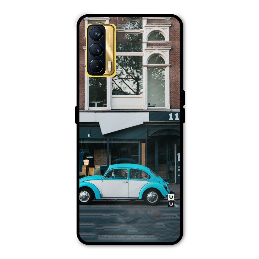 Mini Blue Car Metal Back Case for Realme X7