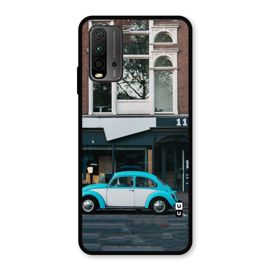 Mini Blue Car Metal Back Case for Redmi 9 Power