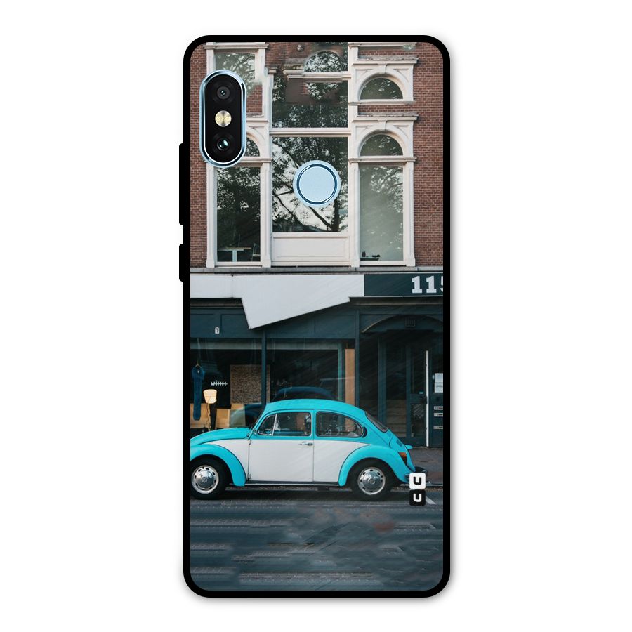 Mini Blue Car Metal Back Case for Redmi Note 5 Pro