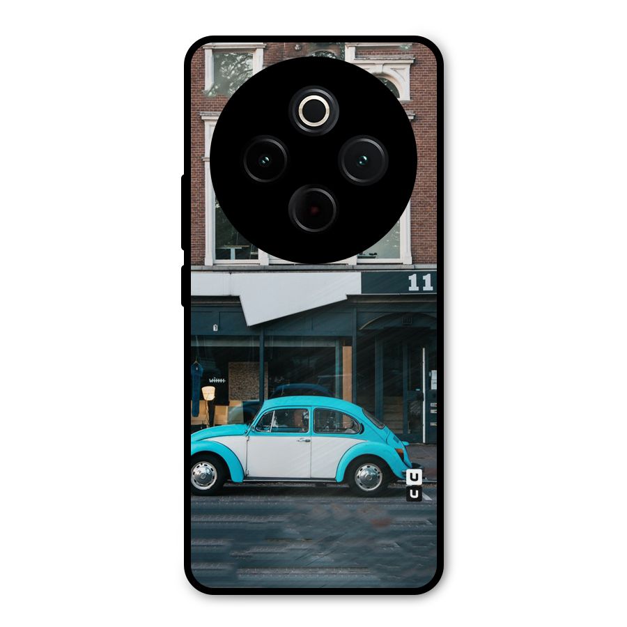 Mini Blue Car Metal Back Case for Vivo T4