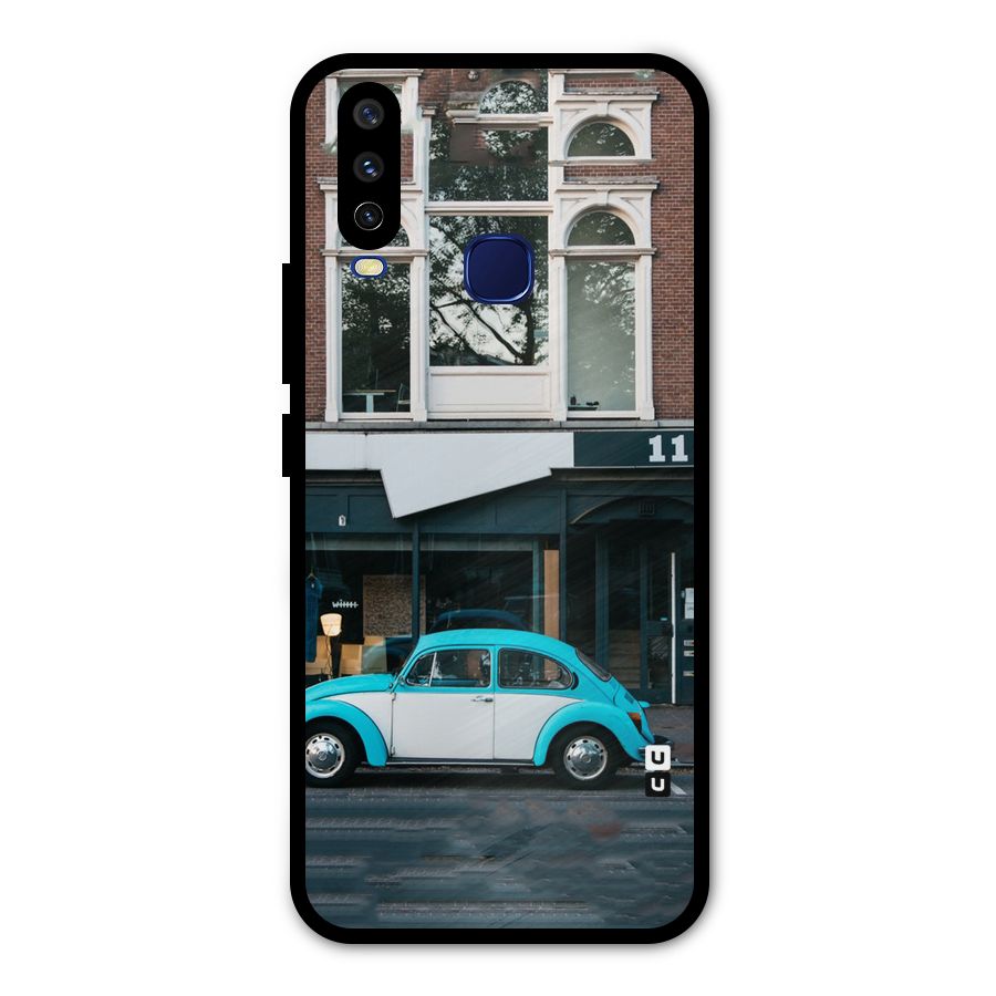 Mini Blue Car Metal Back Case for Vivo V17