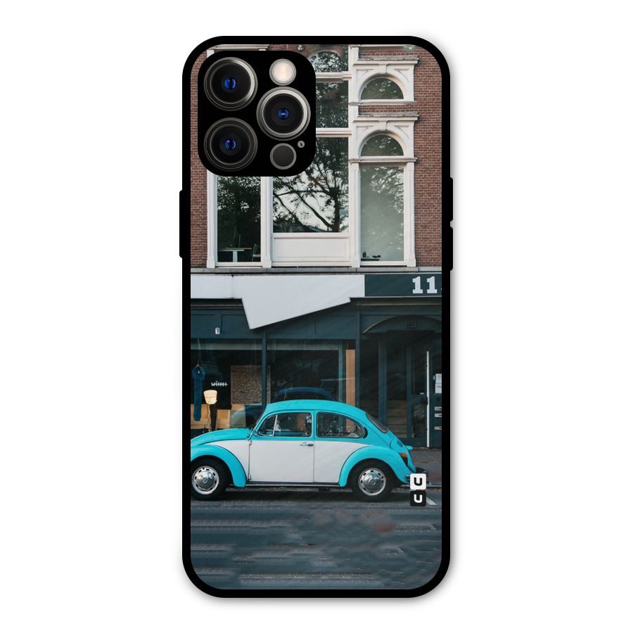 Mini Blue Car Metal Back Case for iPhone 12 Pro Max