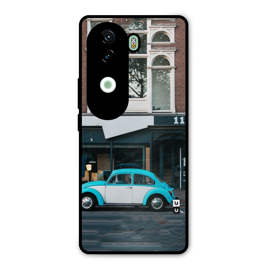 Mini Blue Car Metal Back Case for iQOO Z9s