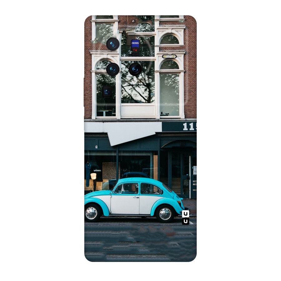 Mini Blue Car Original Polycarbonate Back Case for Vivo X80