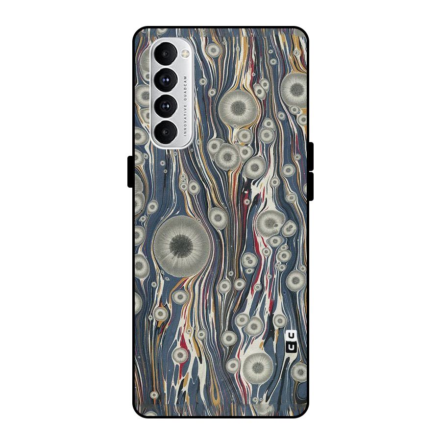 Mini Circles Metal Back Case for Oppo Reno4 Pro