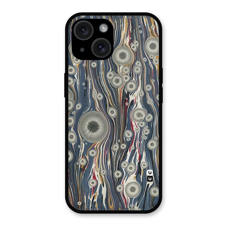 Mini Circles Metal Back Case for iPhone 15