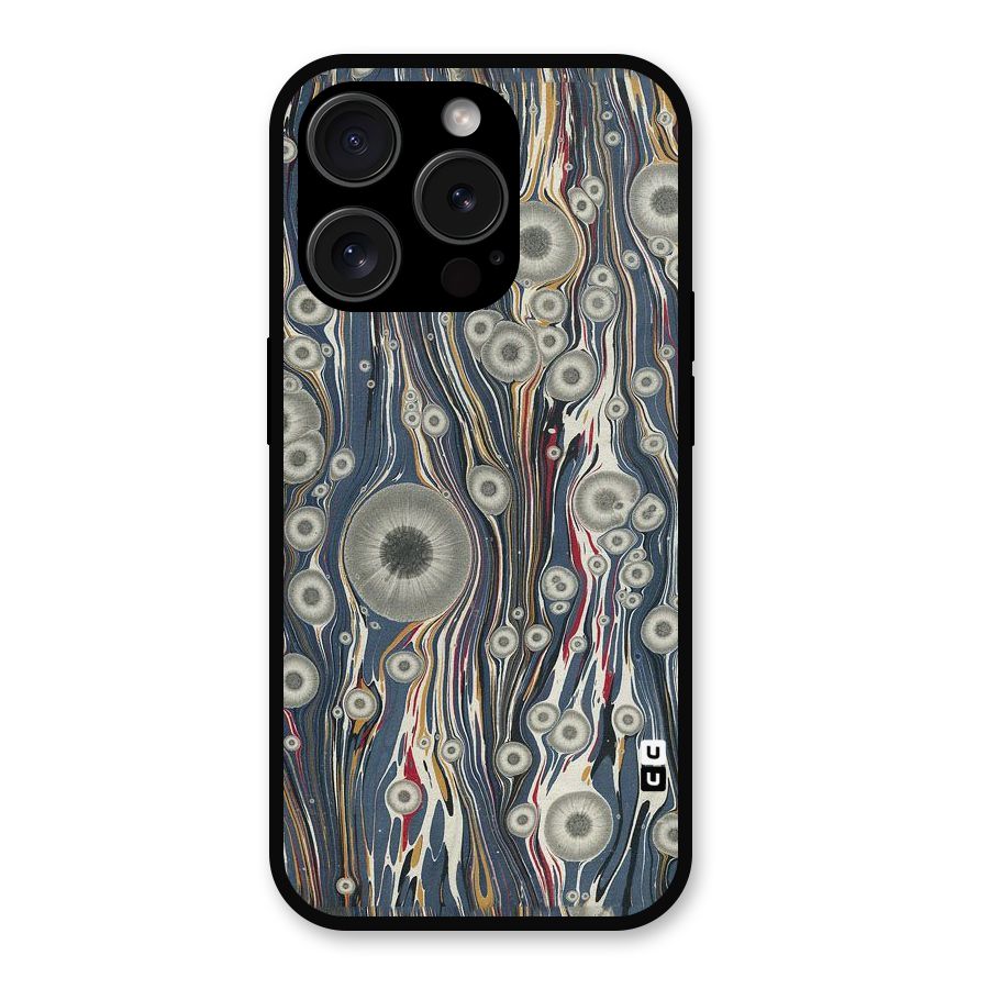 Mini Circles Metal Back Case for iPhone 15 Pro