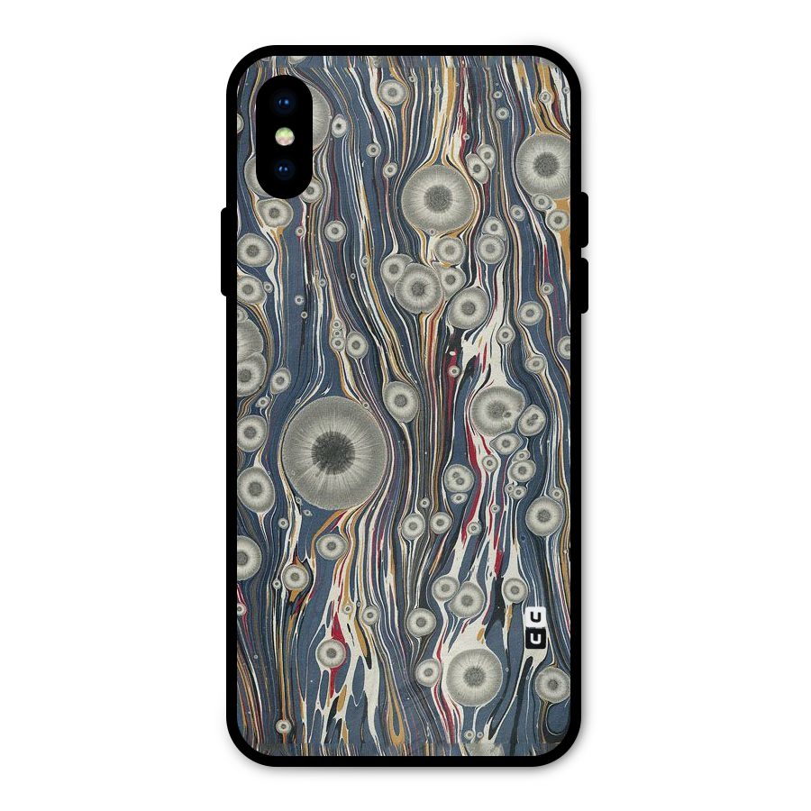 Mini Circles Metal Back Case for iPhone X