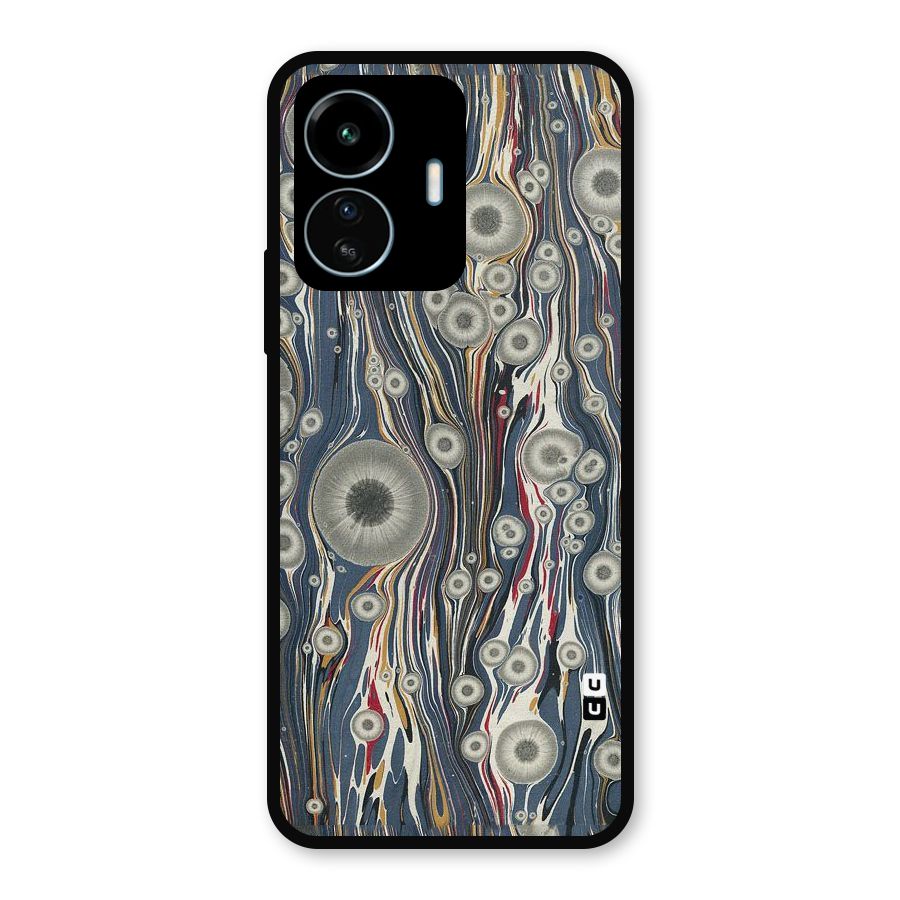 Mini Circles Metal Back Case for vivo iQOO Z6 Lite 5G