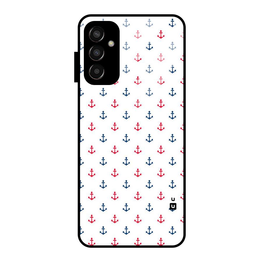 Minimal Anchor Pattern Glass Back Case for Galaxy F13