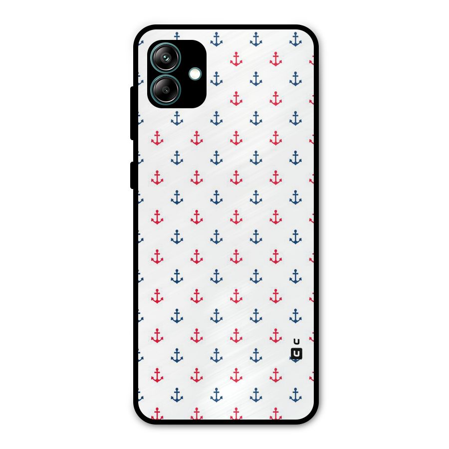 Minimal Anchor Pattern Metal Back Case for Galaxy A04