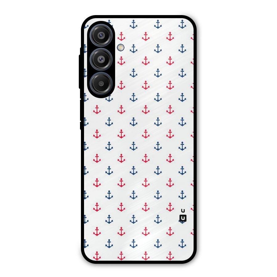 Minimal Anchor Pattern Metal Back Case for Galaxy A16 5G