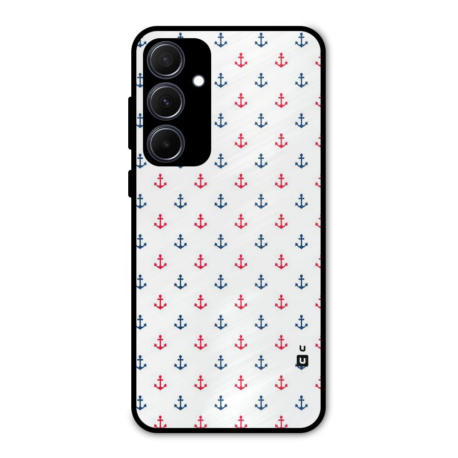 Minimal Anchor Pattern Metal Back Case for Galaxy A35