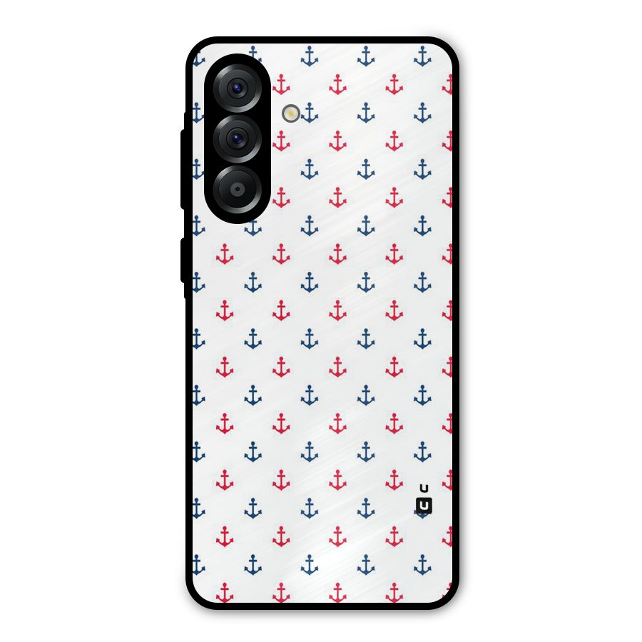 Minimal Anchor Pattern Metal Back Case for Galaxy A36