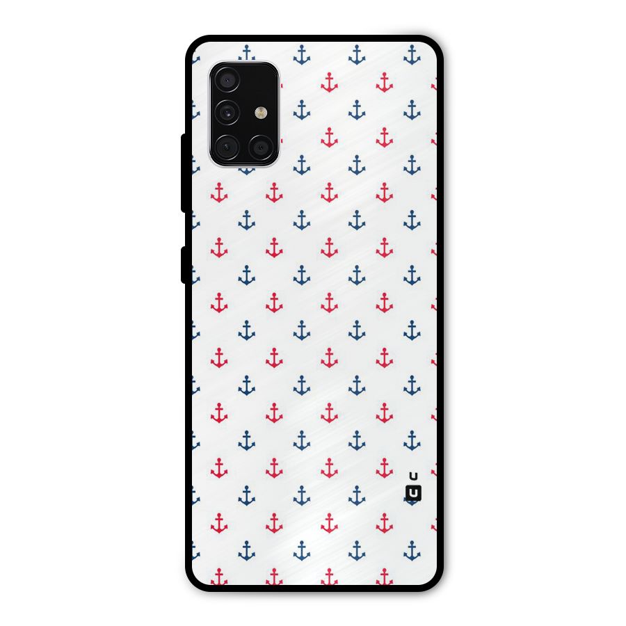 Minimal Anchor Pattern Metal Back Case for Galaxy A51