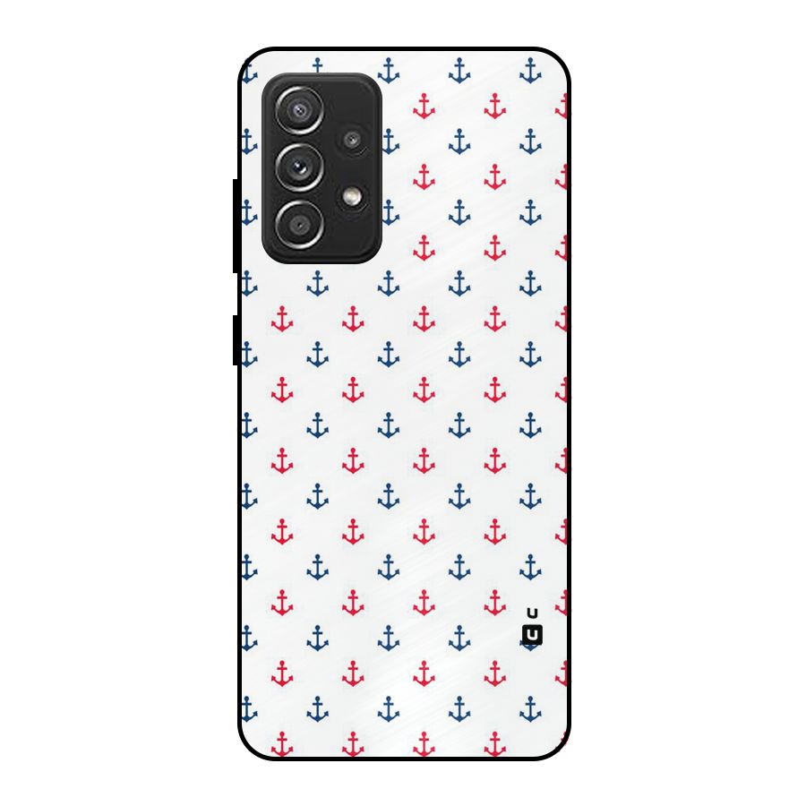 Minimal Anchor Pattern Metal Back Case for Galaxy A52s 5G