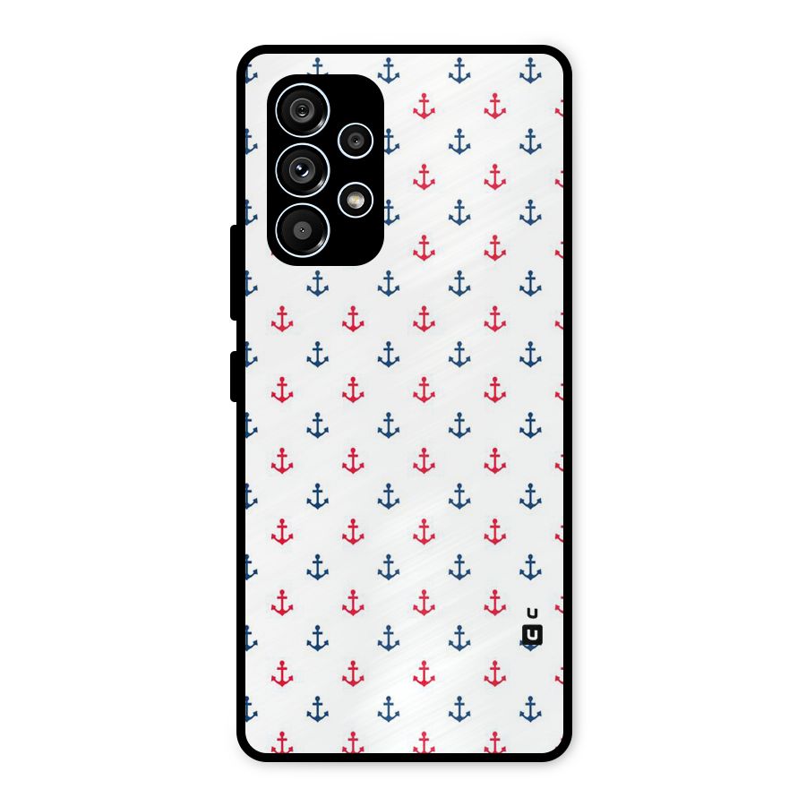 Minimal Anchor Pattern Metal Back Case for Galaxy A53 5G