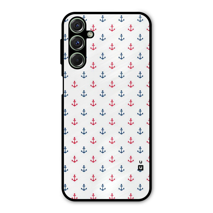 Minimal Anchor Pattern Metal Back Case for Galaxy F34