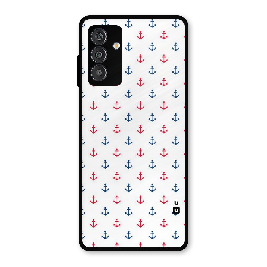 Minimal Anchor Pattern Metal Back Case for Galaxy M13