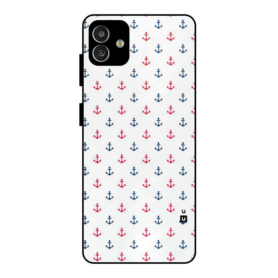 Minimal Anchor Pattern Metal Back Case for Galaxy M13 5G