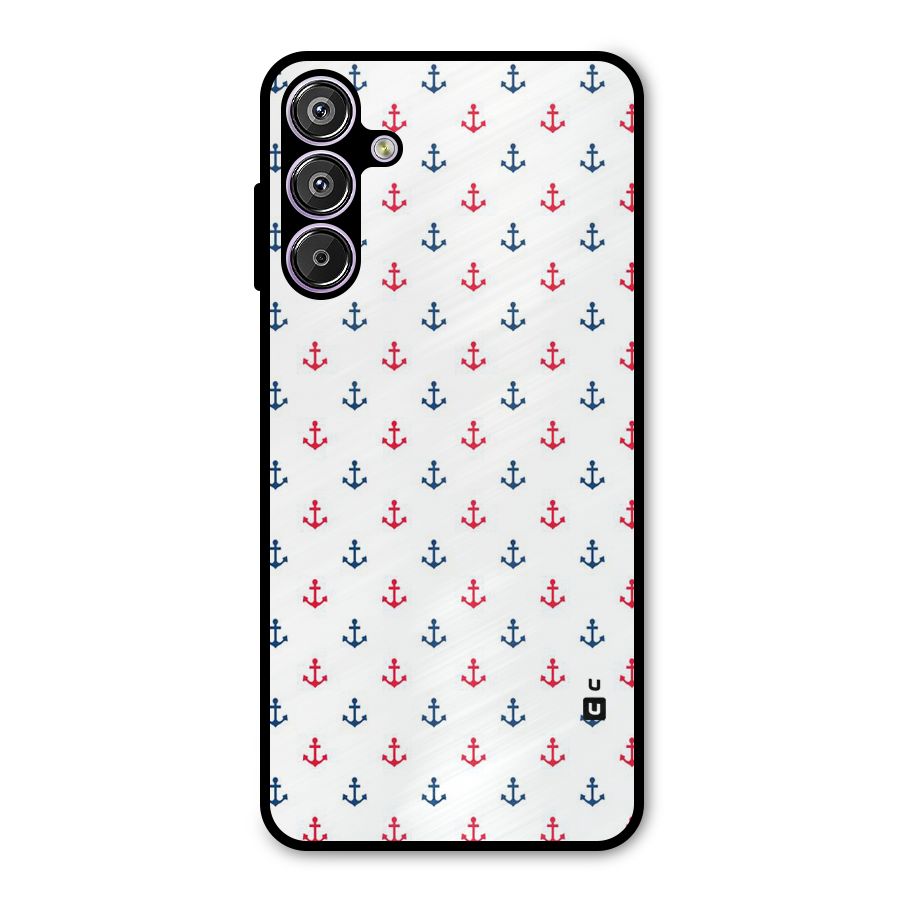 Minimal Anchor Pattern Metal Back Case for Galaxy M15