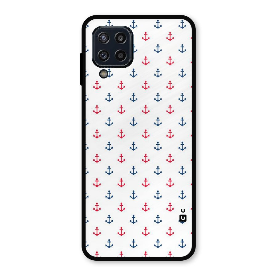 Minimal Anchor Pattern Metal Back Case for Galaxy M32