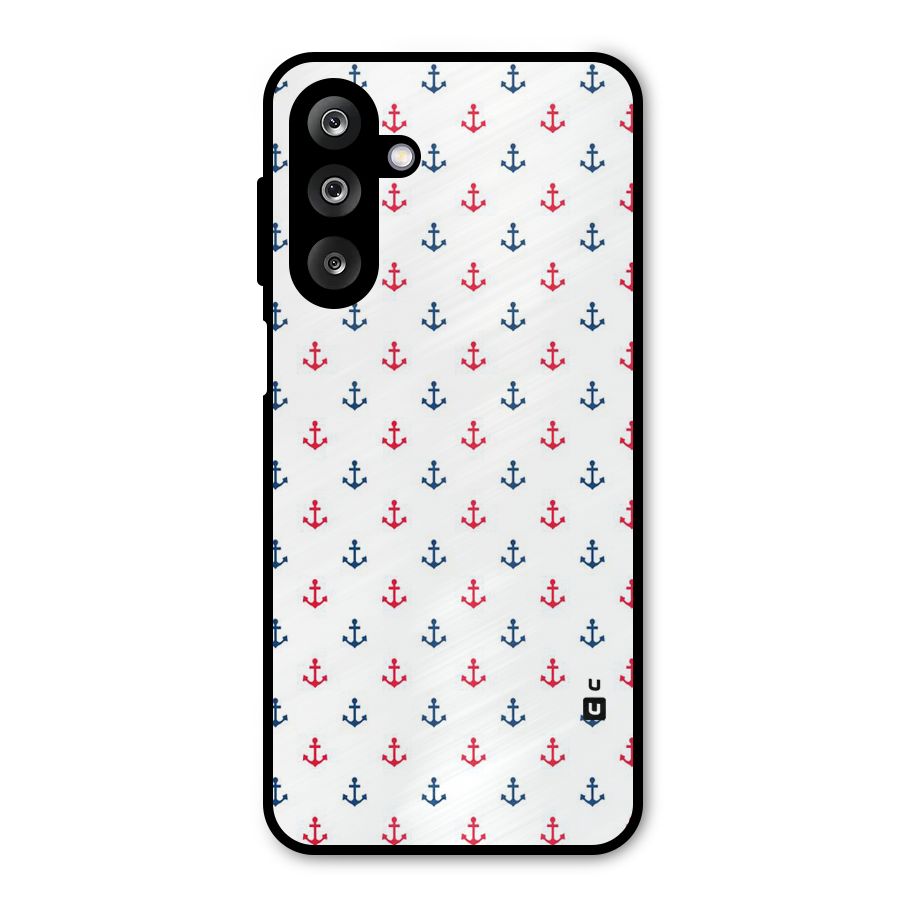 Minimal Anchor Pattern Metal Back Case for Galaxy M36