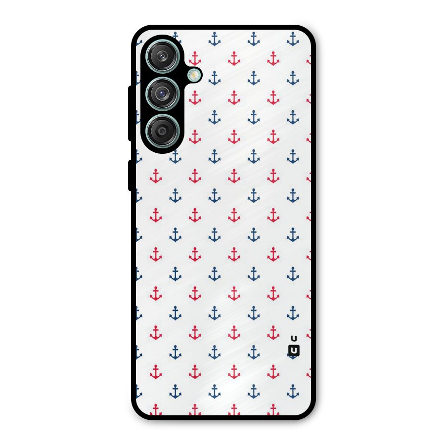 Minimal Anchor Pattern Metal Back Case for Galaxy M55 5G