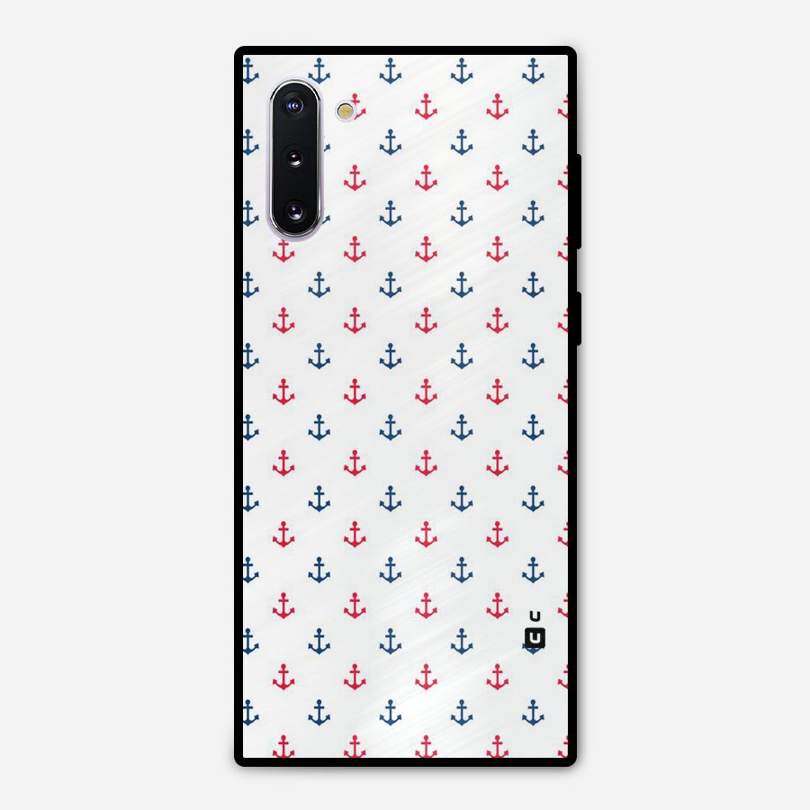 Minimal Anchor Pattern Metal Back Case for Galaxy Note 10