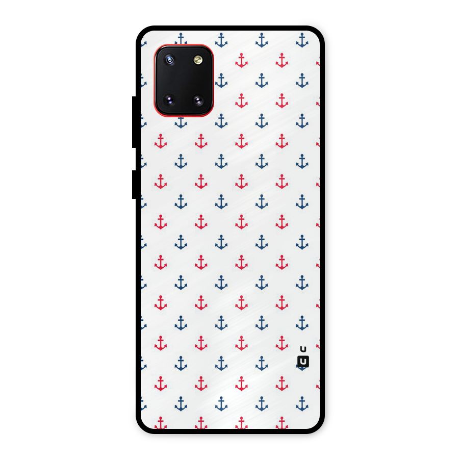 Minimal Anchor Pattern Metal Back Case for Galaxy Note 10 Lite