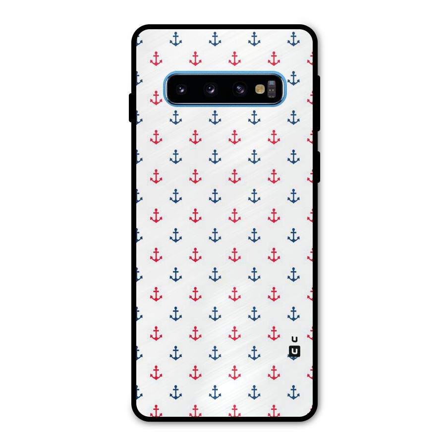 Minimal Anchor Pattern Metal Back Case for Galaxy S10