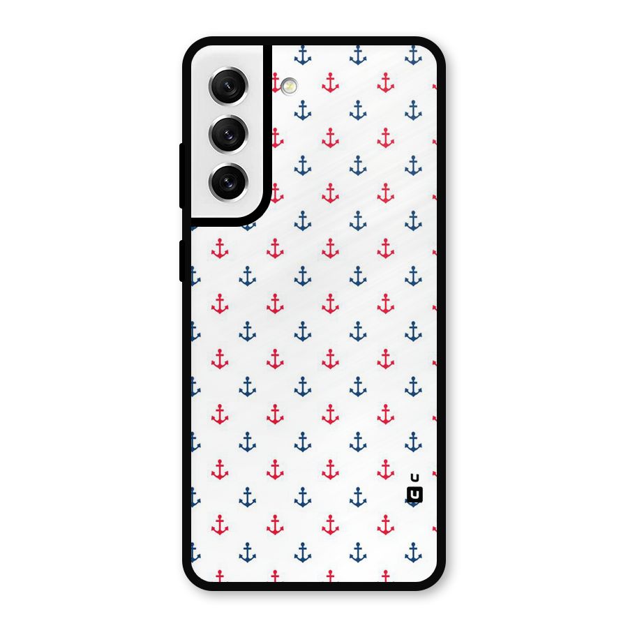 Minimal Anchor Pattern Metal Back Case for Galaxy S21 FE 5G