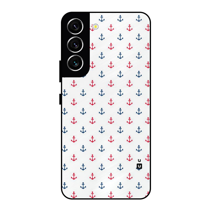 Minimal Anchor Pattern Metal Back Case for Galaxy S22 5G