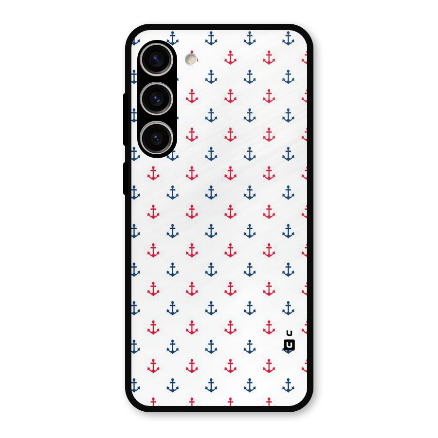 Minimal Anchor Pattern Metal Back Case for Galaxy S23 Plus