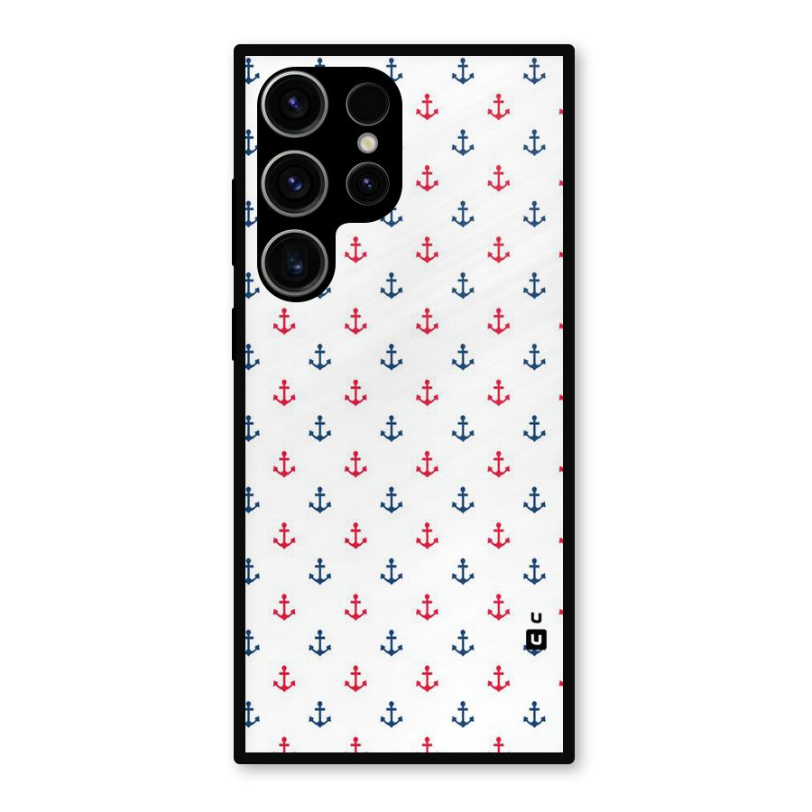 Minimal Anchor Pattern Metal Back Case for Galaxy S23 Ultra