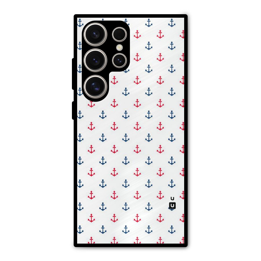 Minimal Anchor Pattern Metal Back Case for Galaxy S24 Ultra