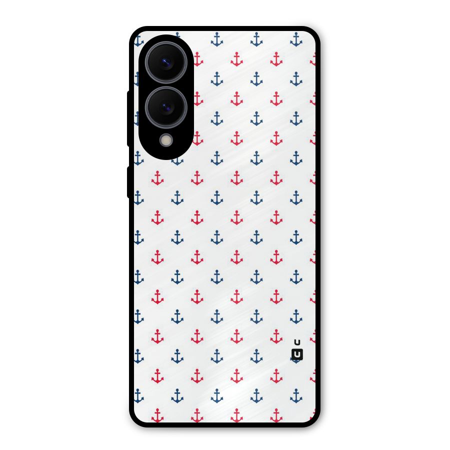 Minimal Anchor Pattern Metal Back Case for Galaxy S25 Edge