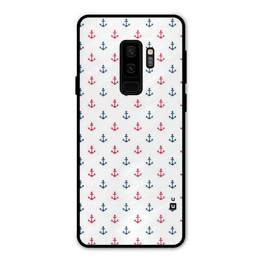 Minimal Anchor Pattern Metal Back Case for Galaxy S9 Plus