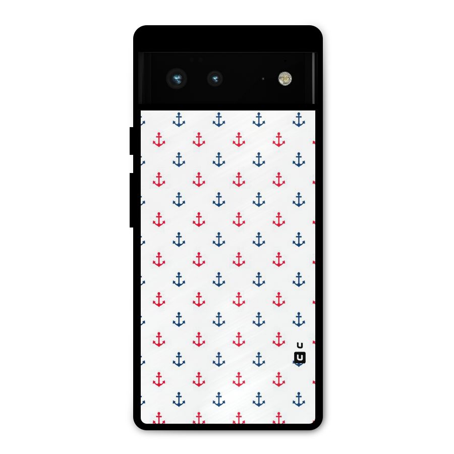 Minimal Anchor Pattern Metal Back Case for Google Pixel 6