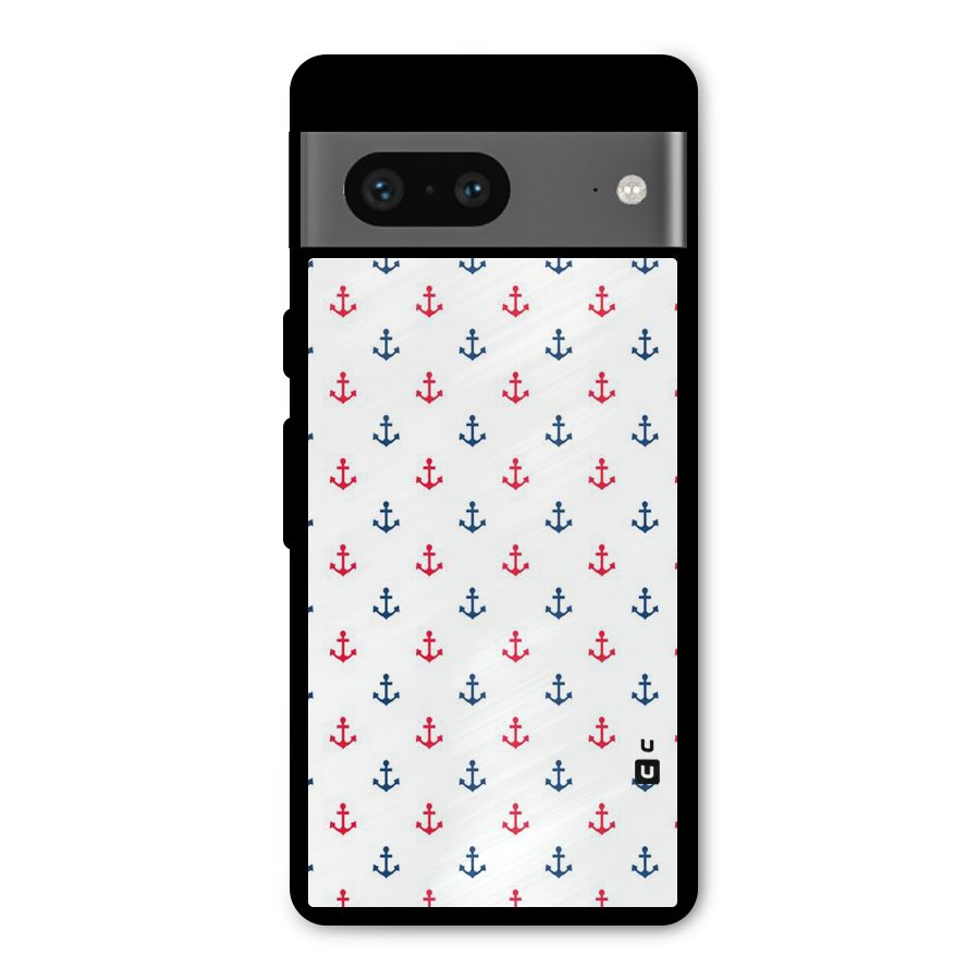 Minimal Anchor Pattern Metal Back Case for Google Pixel 7