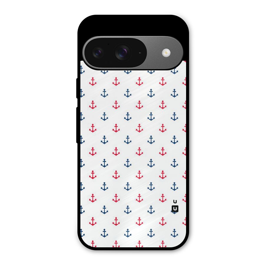 Minimal Anchor Pattern Metal Back Case for Google Pixel 9