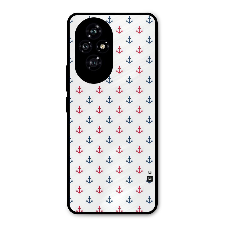 Minimal Anchor Pattern Metal Back Case for Honor 200
