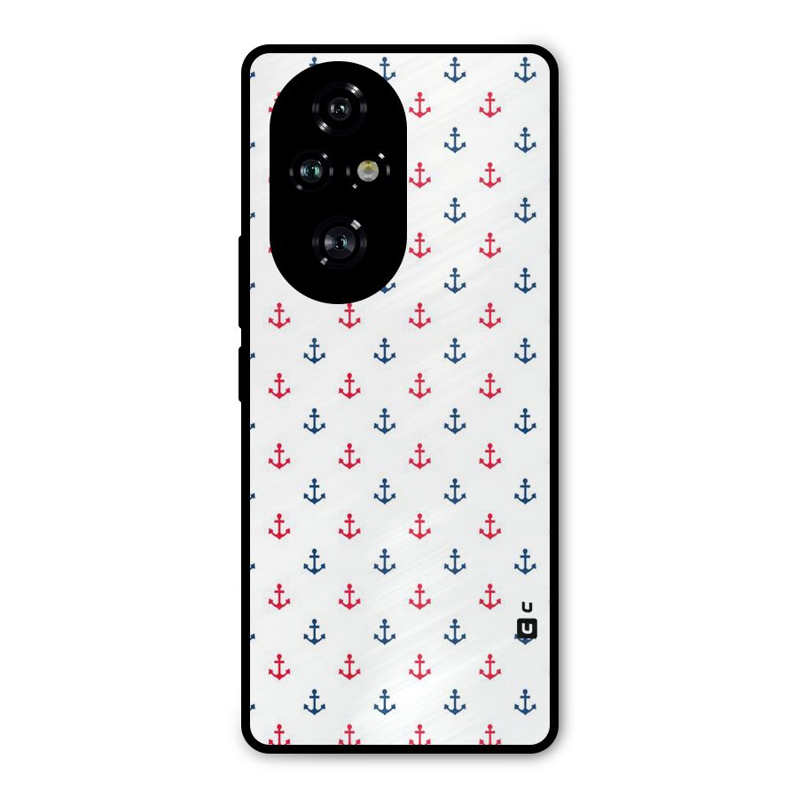 Minimal Anchor Pattern Metal Back Case for Honor 200 Pro