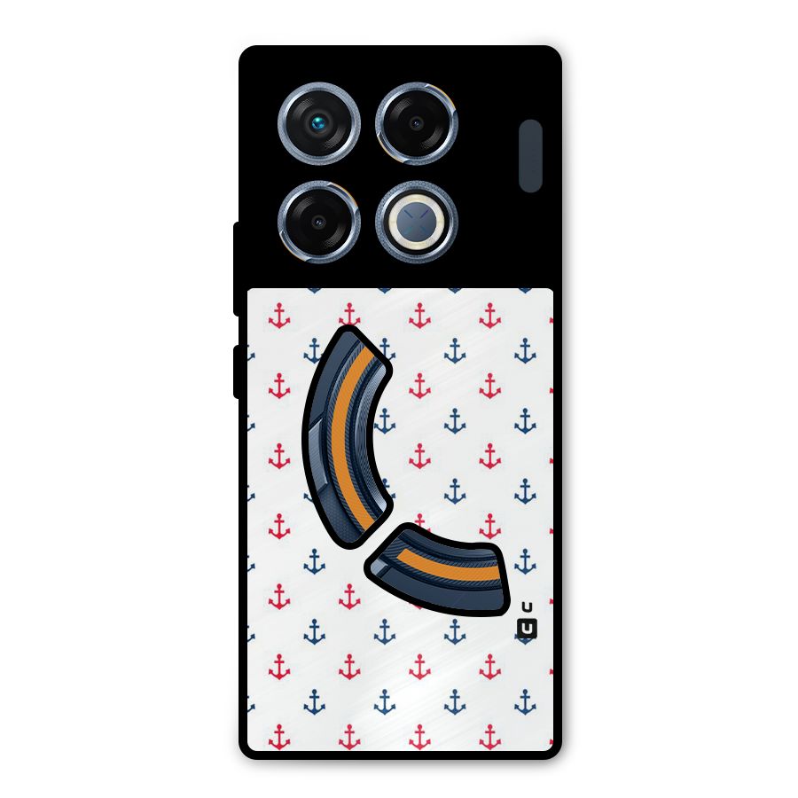 Minimal Anchor Pattern Metal Back Case for Infinix GT 20 Pro