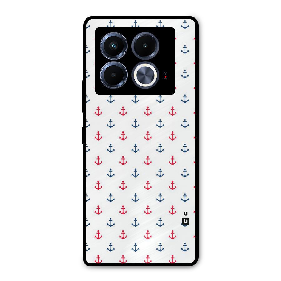 Minimal Anchor Pattern Metal Back Case for Infinix Note 40 5G