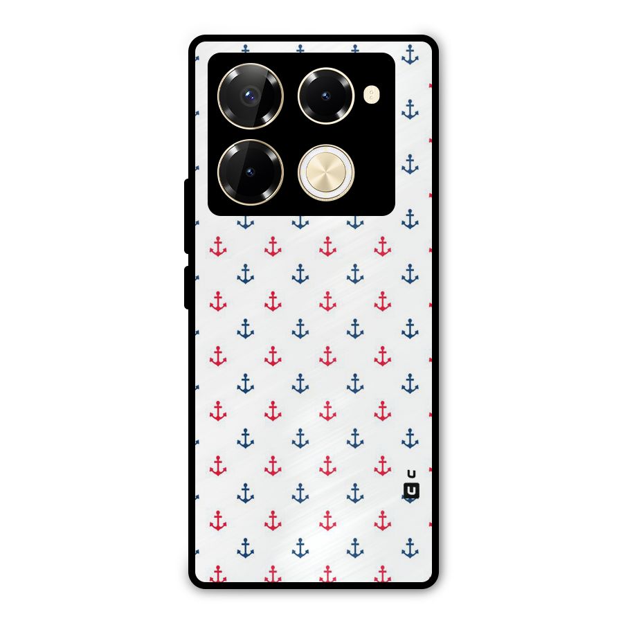 Minimal Anchor Pattern Metal Back Case for Infinix Note 40 Pro
