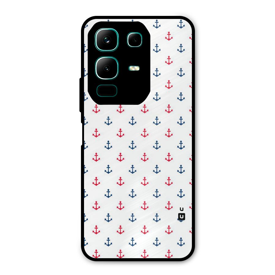 Minimal Anchor Pattern Metal Back Case for Infinix Note 50x